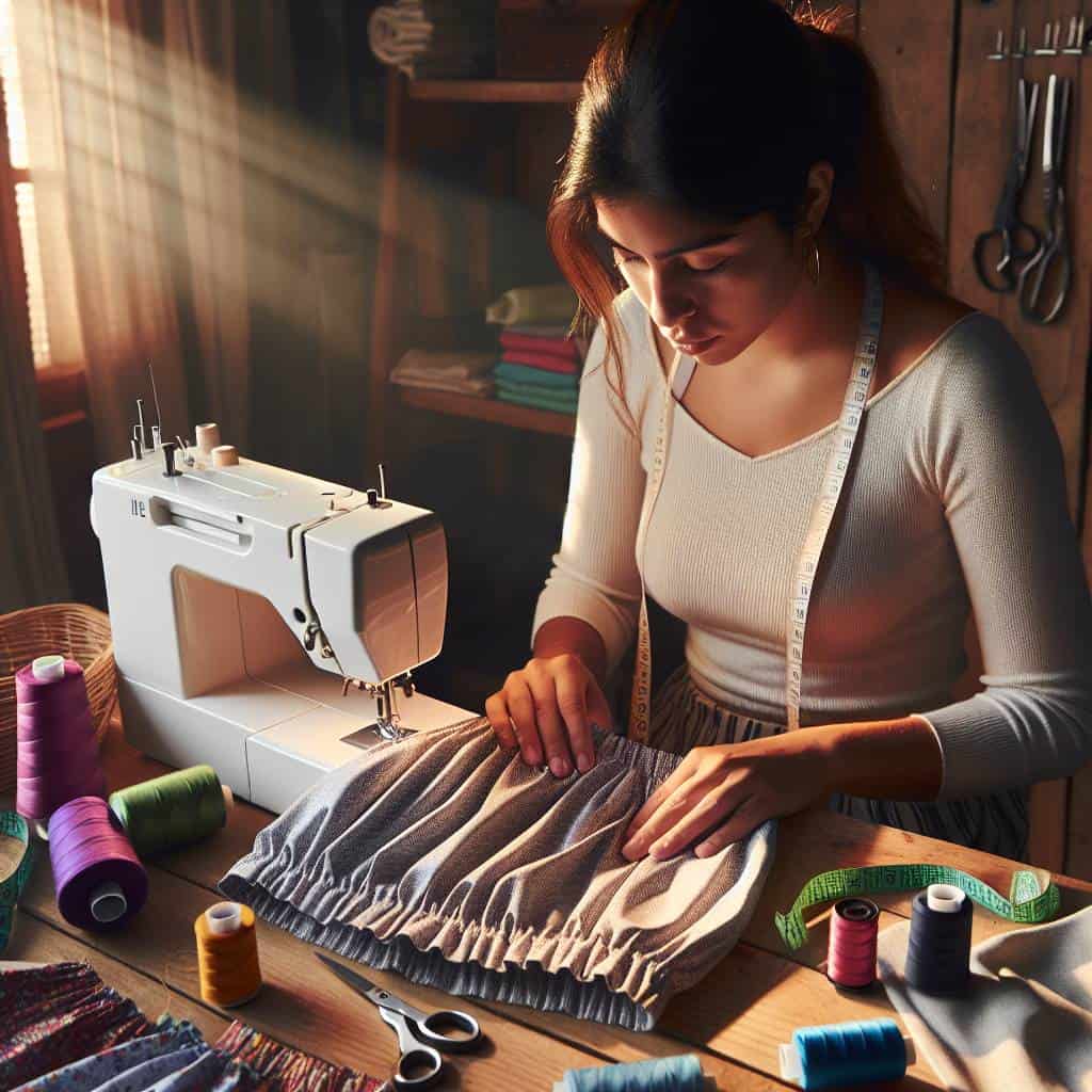 featured how to sew a simple elastic waistband skirt