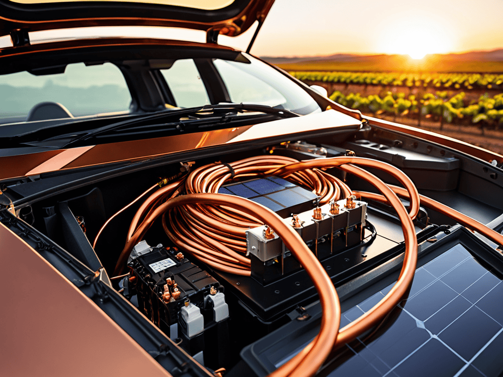Riding Copper Supercycle electric vehicle