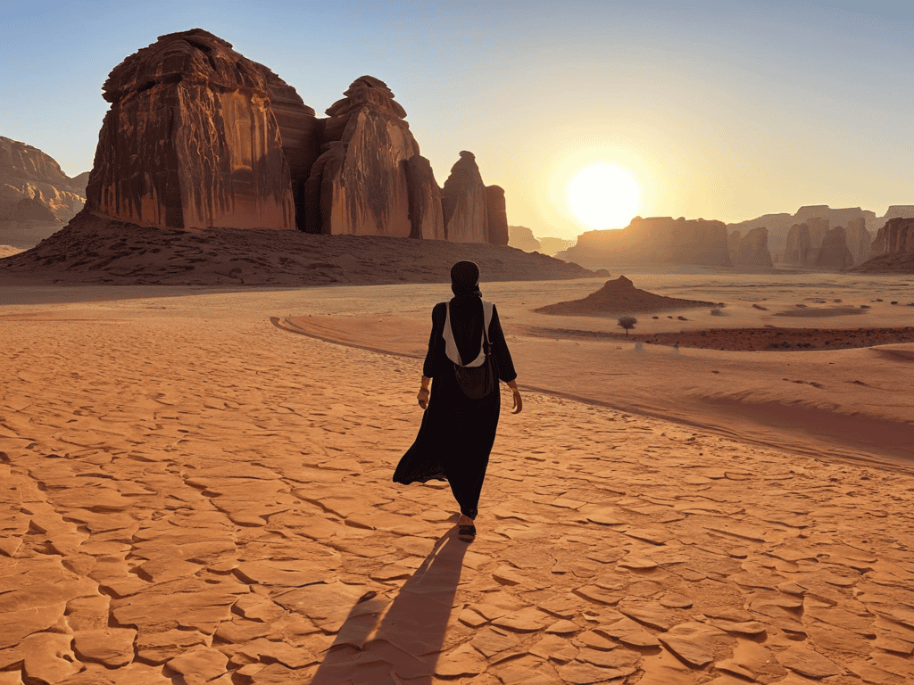Solo Travel in Saudi Arabia landscape