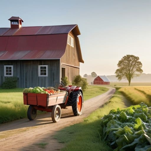 Scenic fields promoting Agritourism and farm stays